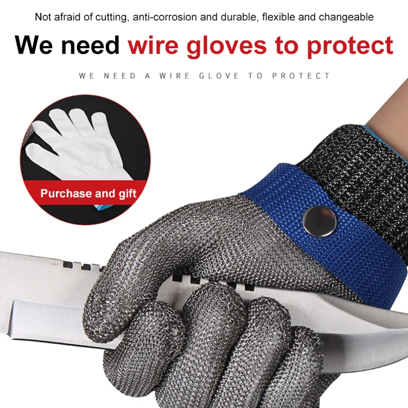 Anti-Cut Safety Gloves Cut Proof Stab Resistant Stainless Steel Wire Metal Mesh Butcher Woodworking Cut-Resistant Safety Gloves
Anti-Cut Safety Gloves Cut Proof Stab Resistant Stainless Steel Wire Metal Mesh Butcher Woodworking Cut-Resistant Safety Gloves