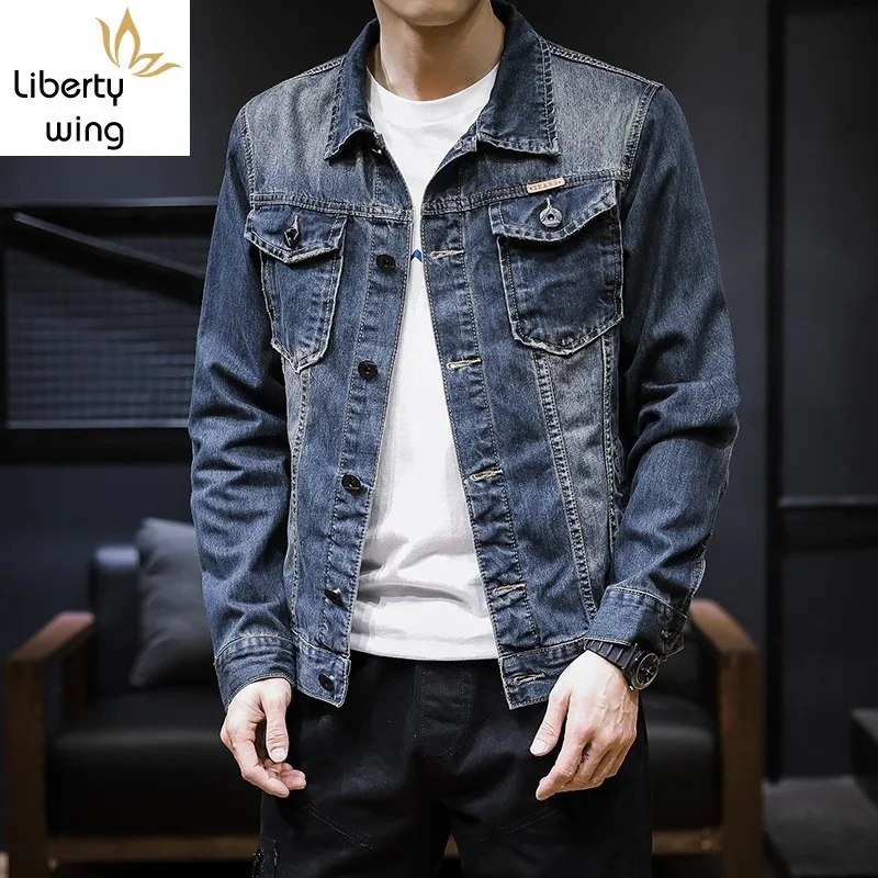 Spring Mens Fashion Stretch Slim Fit Casual Denim Jackets Streetwear Single Breasted Lapel Male Outerwear Coats Plus Size M-5XL
Spring Mens Fashion Stretch Slim Fit Casual Denim Jackets Streetwear Single Breasted Lapel Male Outerwear Coats Plus Size M-5XL