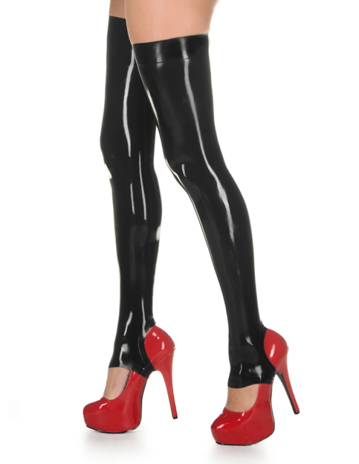 Latex Rubber Stirrup Stockings Black Nature Latex Rubber Glued Long Stockings
Latex Rubber Stirrup Stockings Black Nature Latex Rubber Glued Long Stockings