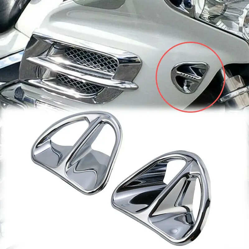 Motorcycle Chrome Fairing Air Intake Accents For Honda GL1800 2001-2010 GL1800HPNA Gold Wing Audio/Comfort/ABS 2006-2010 2009 08
Motorcycle Chrome Fairing Air Intake Accents For Honda GL1800 2001-2010 GL1800HPNA Gold Wing Audio/Comfort/ABS 2006-2010 2009 08