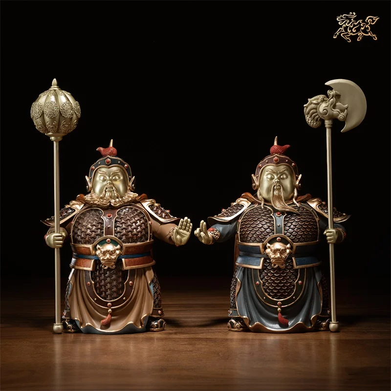 Copper Guarding Door God Statue Home Feng Shui Decoration Ancient Chinese Collections Crafts 2pc/set
Copper Guarding Door God Statue Home Feng Shui Decoration Ancient Chinese Collections Crafts 2pc/set