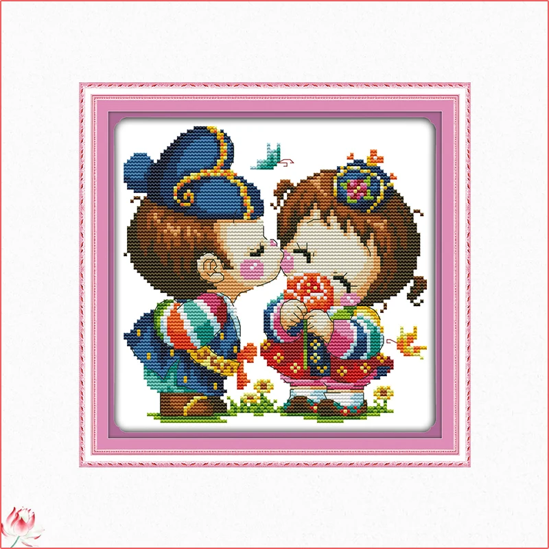 The Lovely Couple Cross Stitch kit 14CT 11CT Cross Stitch DIY Cartoon Cartoon Characters Pattern Embroidery Sewing Needlework
The Lovely Couple Cross Stitch kit 14CT 11CT Cross Stitch DIY Cartoon Cartoon Characters Pattern Embroidery Sewing Needlework