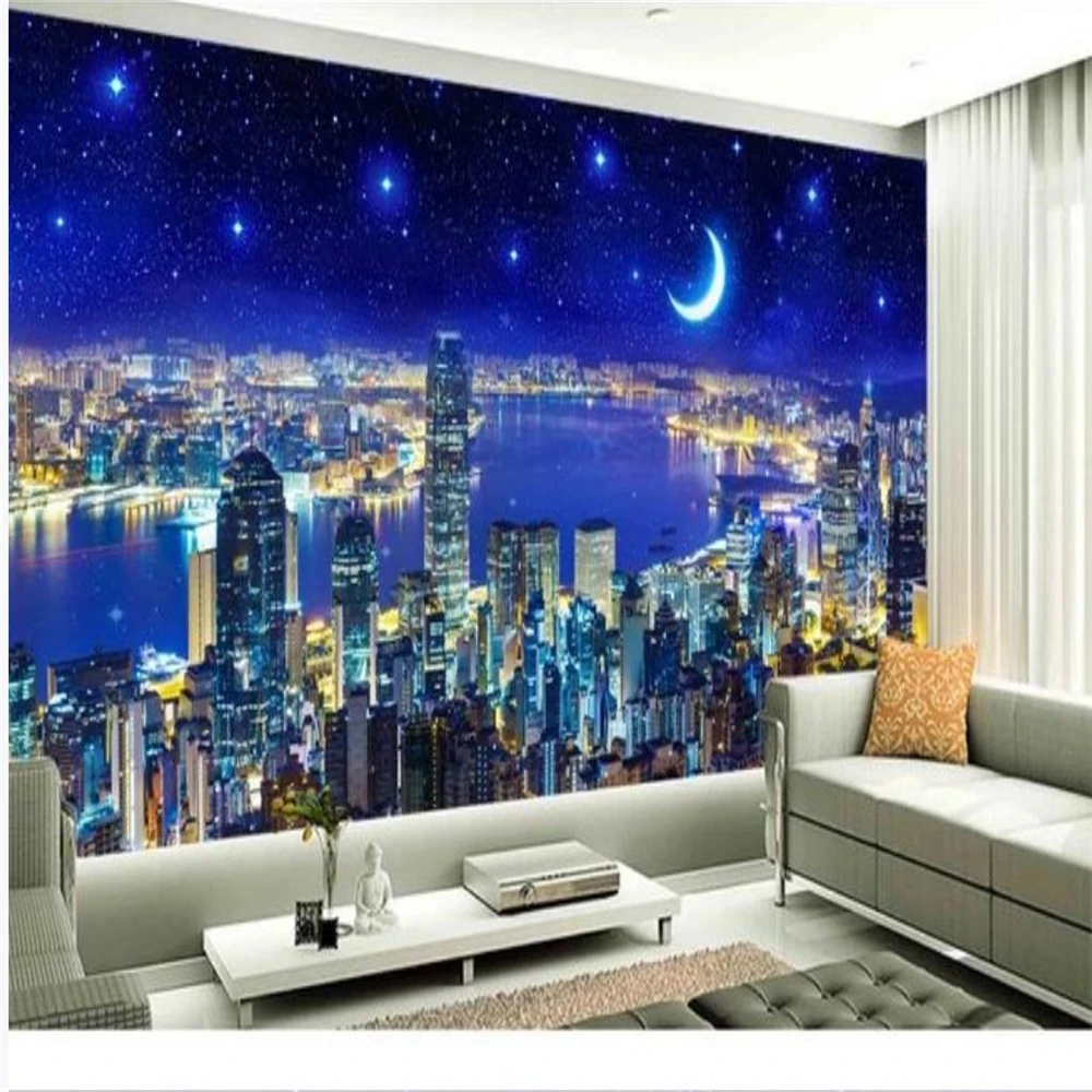 Custom building wallpapers 3d murals wallpaper for living room night Sky city wallpapers living room TV background wall
Custom building wallpapers 3d murals wallpaper for living room night Sky city wallpapers living room TV background wall