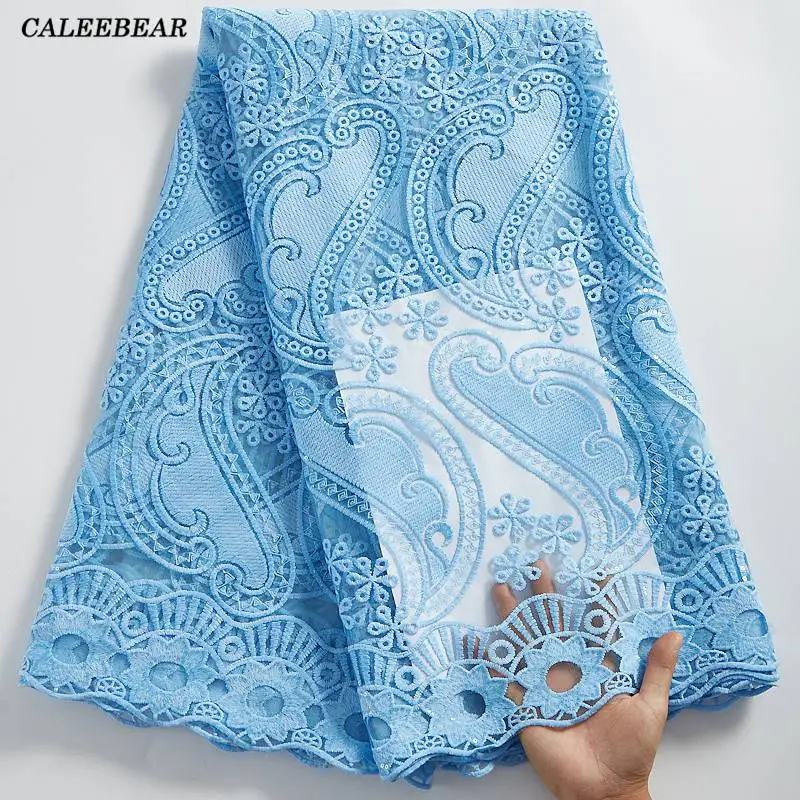 Latest Sky Blue African Lace Fabric With Sequins French Mesh Lace Fabric Embroidery Sequined Milk Silk Lace For Dress Sew S2312
Latest Sky Blue African Lace Fabric With Sequins French Mesh Lace Fabric Embroidery Sequined Milk Silk Lace For Dress Sew S2312