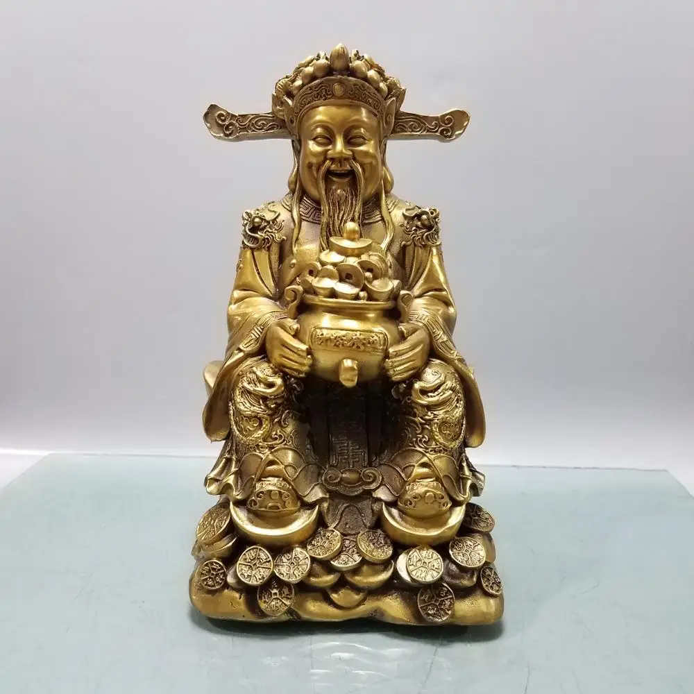 11"Tibetan Temple Collection Old Brass Treasure Bowl Ingots coin God of Fortune Gather fortune worship hall ornament Town house
11"Tibetan Temple Collection Old Brass Treasure Bowl Ingots coin God of Fortune Gather fortune worship hall ornament Town house