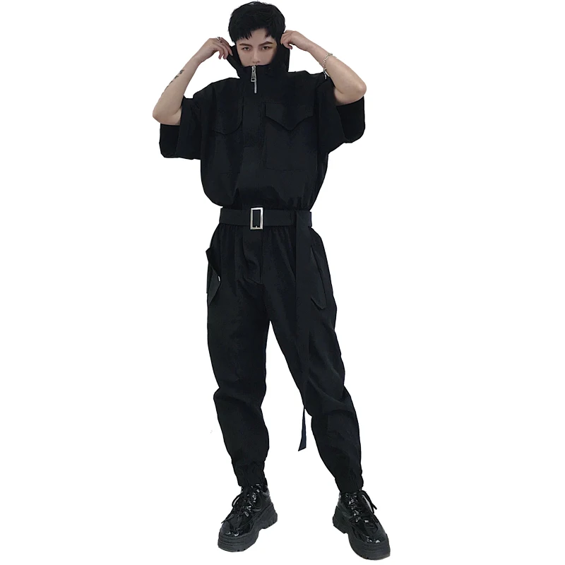 Men's vintage hooded short sleeve hip-hop jumpsuit street style cargo style oversize leg cutoff pants
Men's vintage hooded short sleeve hip-hop jumpsuit street style cargo style oversize leg cutoff pants