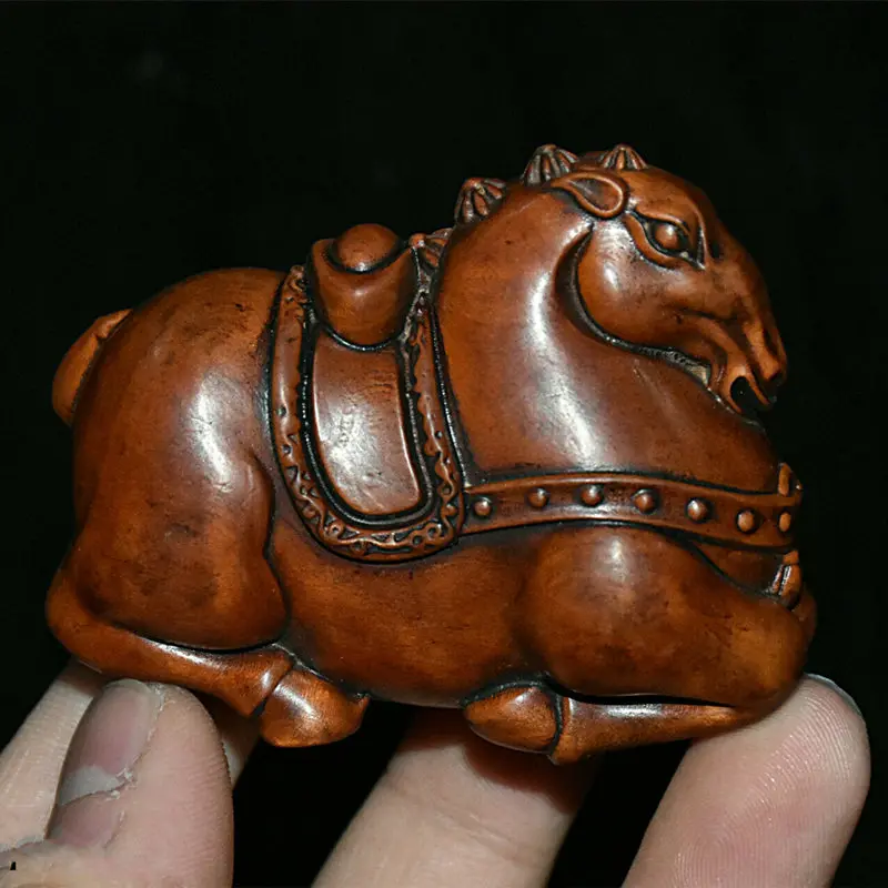 Fengshui Chinese Boxwood Wood Hand Carved Wealth Yuanbao Lying Tang Horse Statue Statues for Decoration Collection Ornaments
Fengshui Chinese Boxwood Wood Hand Carved Wealth Yuanbao Lying Tang Horse Statue Statues for Decoration Collection Ornaments
