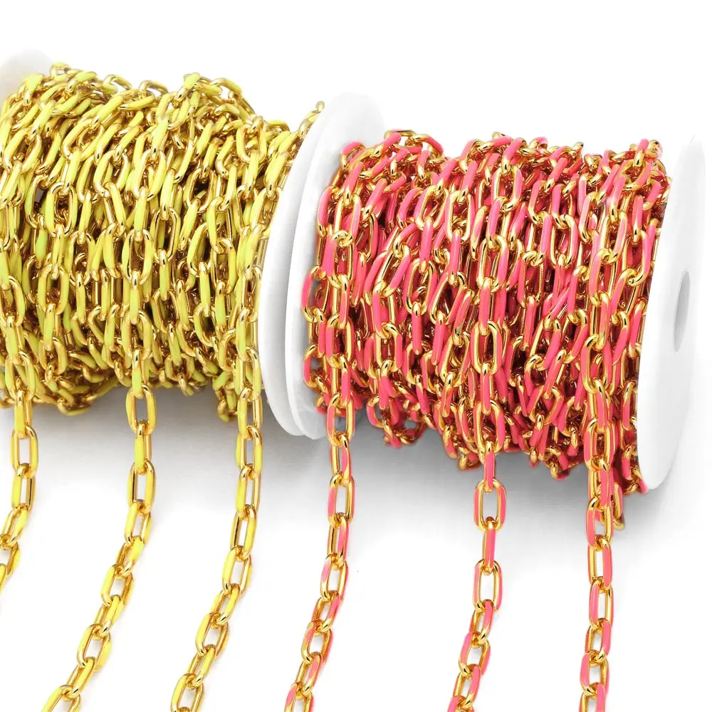OCESRIO 10M Trendy Handmade Hiphop Cable Chain for Necklace Gold Plated Copper DIY Jewelry Making Supplies cana040
OCESRIO 10M Trendy Handmade Hiphop Cable Chain for Necklace Gold Plated Copper DIY Jewelry Making Supplies cana040