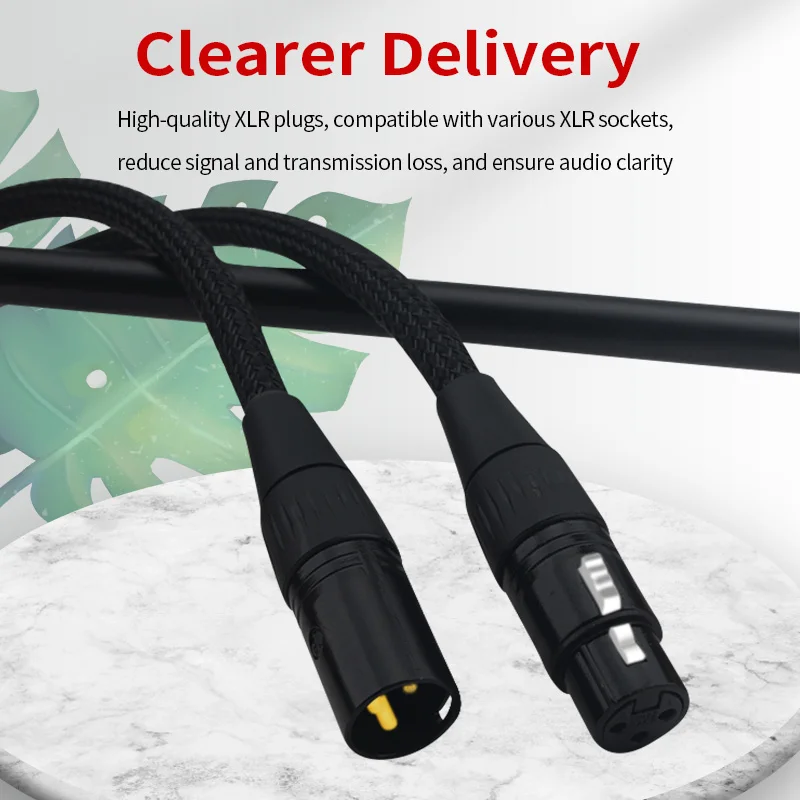 high fidelity 6N oxygen-free copper XLR balanced audio cable gold-plated male to female microphone mixer cable
high fidelity 6N oxygen-free copper XLR balanced audio cable gold-plated male to female microphone mixer cable