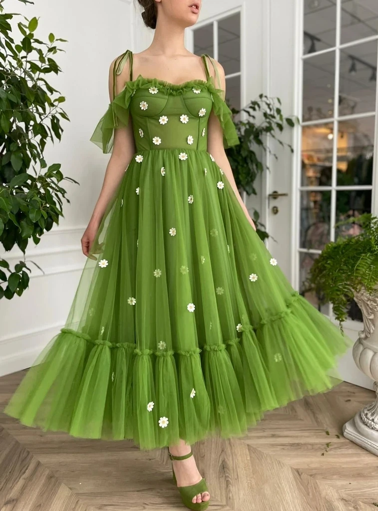Green Moroccan Prom Dresses A-line Spaghetti Straps Ankle Length Tulle Appliques Robe De Soiree Prom Gown Evening Dresses
Green Moroccan Prom Dresses A-line Spaghetti Straps Ankle Length Tulle Appliques Robe De Soiree Prom Gown Evening Dresses