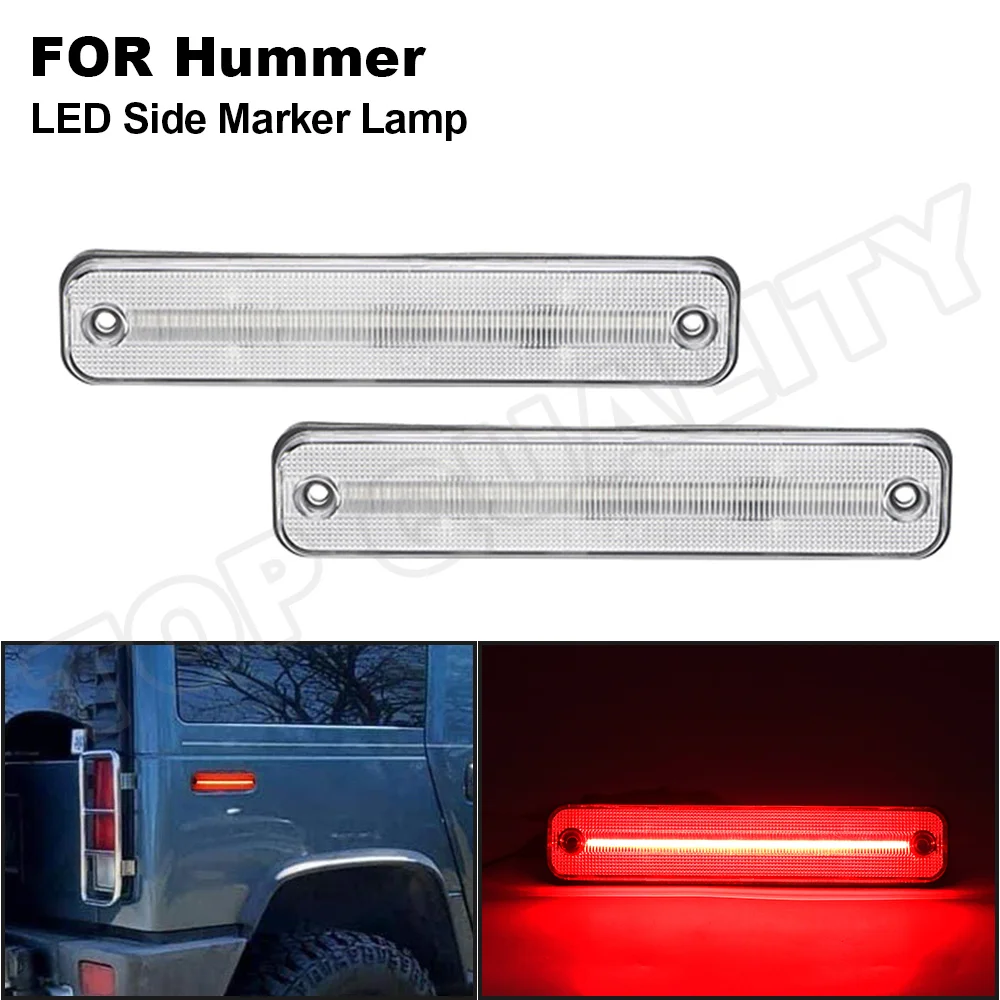 Для 2003 2004 2005 2006 2007 2008 Hummer H2 2009 светодиодный, задний боковой маркер, фонари с красными боковыми крыльями, прозрачные линзы
Для 2003 2004 2005 2006 2007 2008 Hummer H2 2009 светодиодный, задний боковой маркер, фонари с красными боковыми крыльями, прозрачные линзы