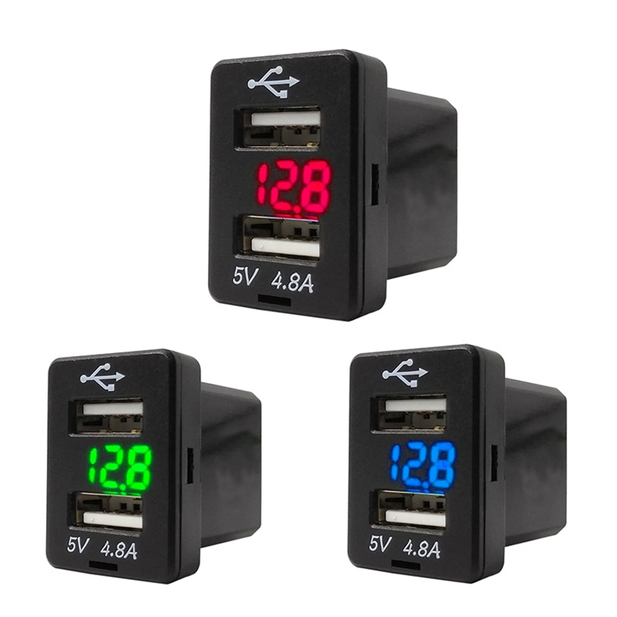 4.8A Dual USB Car Charger Socket Digital Voltmeter Display Power Adapter Outlet For Toyota Corolla Camry Prado RAV4
4.8A Dual USB Car Charger Socket Digital Voltmeter Display Power Adapter Outlet For Toyota Corolla Camry Prado RAV4