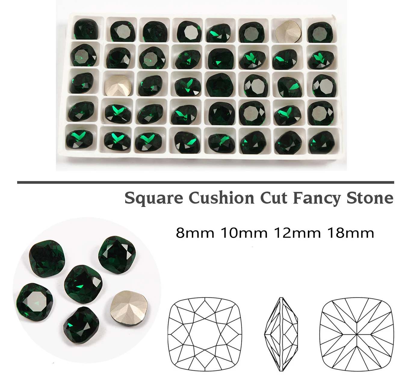 Green Strass For 8mm to18mm Cushion Cut Shape Fancy Rhinestone Nail Decorations Crystal Strass For 3D Nail Art Sticker
Green Strass For 8mm to18mm Cushion Cut Shape Fancy Rhinestone Nail Decorations Crystal Strass For 3D Nail Art Sticker