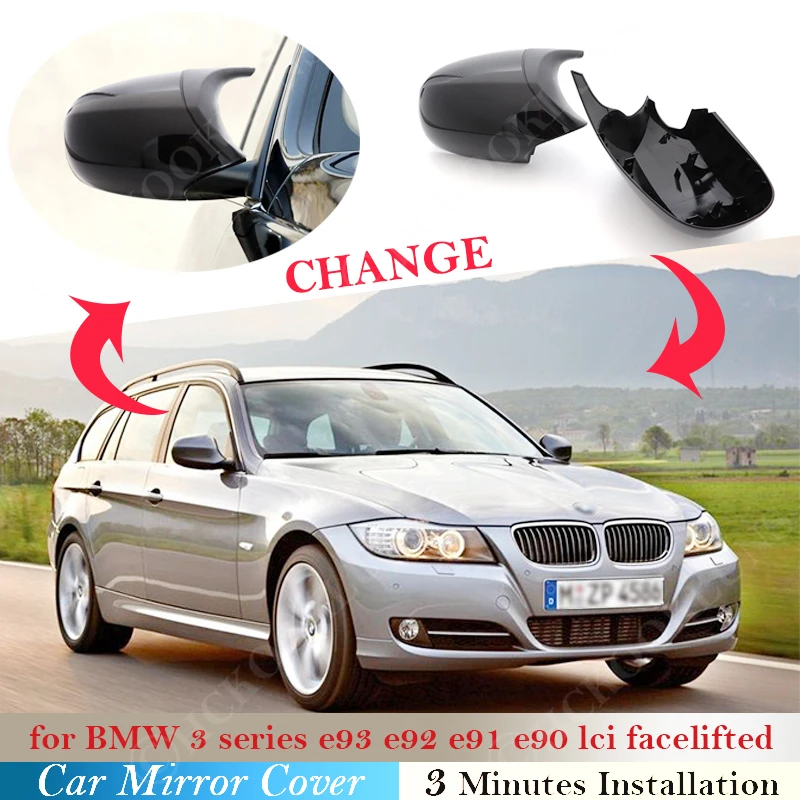 Rear View Side Wing Mirror Cap For BMW 3 Series E93 E92 E91 E90 LCI Facelifted Model 2009~2013 Car Replacement gloss black Cover
Rear View Side Wing Mirror Cap For BMW 3 Series E93 E92 E91 E90 LCI Facelifted Model 2009~2013 Car Replacement gloss black Cover