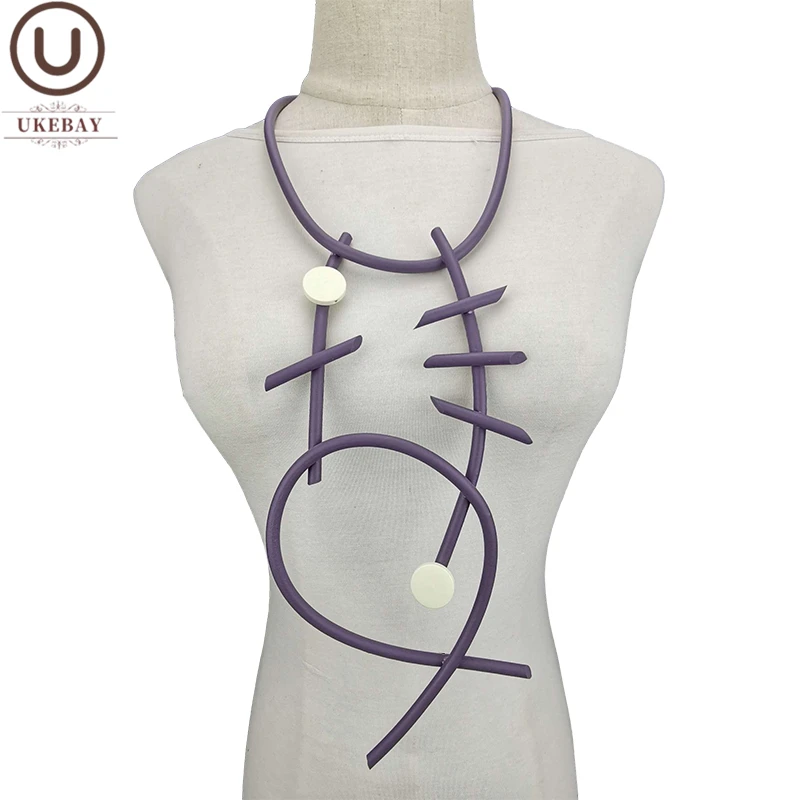 UKEBAY New Pictograph Design Choker Necklaces Women Strange Necklace Purple Rubber Jewelry Handmade Ethnic Sweater Chain Female
UKEBAY New Pictograph Design Choker Necklaces Women Strange Necklace Purple Rubber Jewelry Handmade Ethnic Sweater Chain Female