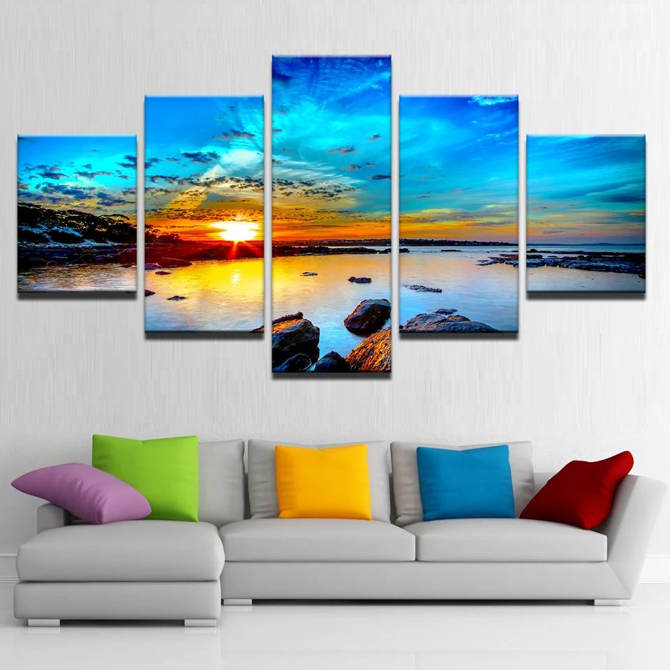 Pictures Vintage Home Decor 5 Panel Sunrise Paintings On Canvas Posters And Prints On The Modern Home Room Wall Decoration
Pictures Vintage Home Decor 5 Panel Sunrise Paintings On Canvas Posters And Prints On The Modern Home Room Wall Decoration