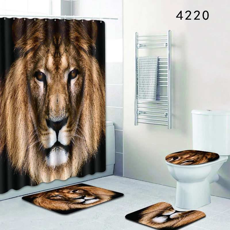 HomeMiYN Bath Mat Black Bathroom Decor Lion Anti Slip Bath Mat Rug Floor Pads Waterproof 12 Hooks Shower Curtain 4 Pieces
HomeMiYN Bath Mat Black Bathroom Decor Lion Anti Slip Bath Mat Rug Floor Pads Waterproof 12 Hooks Shower Curtain 4 Pieces