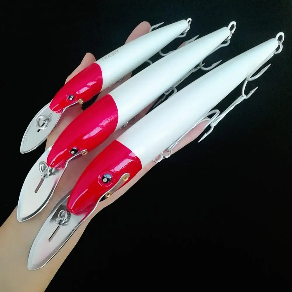 NOEBY 1pc 13cm 32.5g 18.5cm 60g 76g/225mm minnow lure fishing lure Crankbait fishing Artificial bait hard fishing wobblers
NOEBY 1pc 13cm 32.5g 18.5cm 60g 76g/225mm minnow lure fishing lure Crankbait fishing Artificial bait hard fishing wobblers
