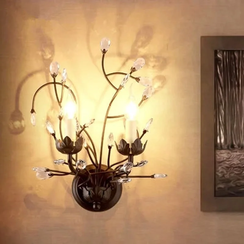 Crystal Wall Lamp Sretro Vintage Metal Wall Lamp Home Lighting Crystal Wall Lights hallway 2 Head E14 Led Light Fixtures
Crystal Wall Lamp Sretro Vintage Metal Wall Lamp Home Lighting Crystal Wall Lights hallway 2 Head E14 Led Light Fixtures