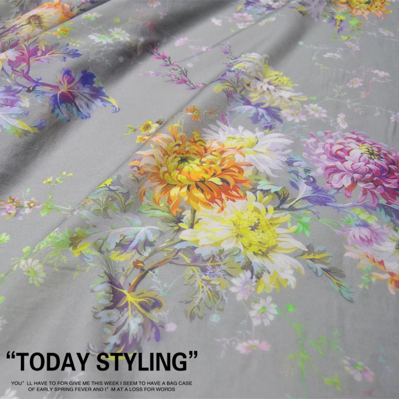 Silk Cotton Fabric Dress Gray Bottom Large Wide clothing Cloth DIY Textile Tissue
Silk Cotton Fabric Dress Gray Bottom Large Wide clothing Cloth DIY Textile Tissue