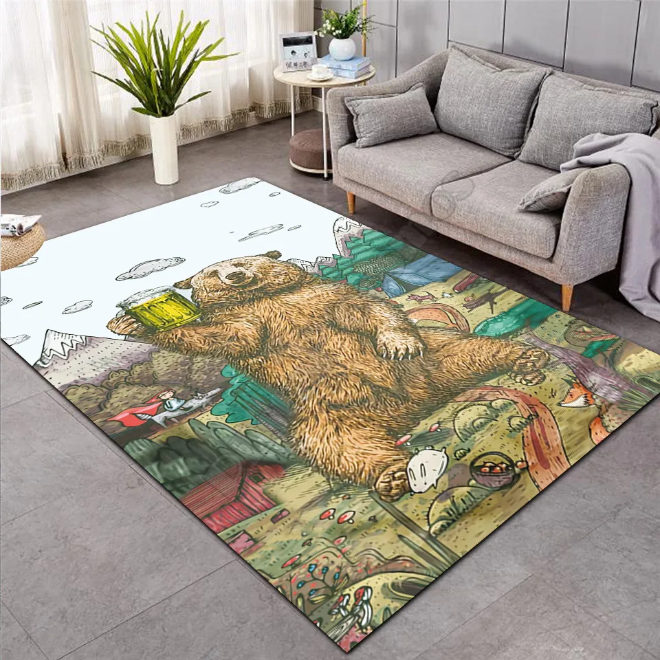 Camping Beer Bear 3D Printed Carpet Mat for Living Room Doormat Flannel Print Bedroom Non-slip Floor Rug 01
Camping Beer Bear 3D Printed Carpet Mat for Living Room Doormat Flannel Print Bedroom Non-slip Floor Rug 01