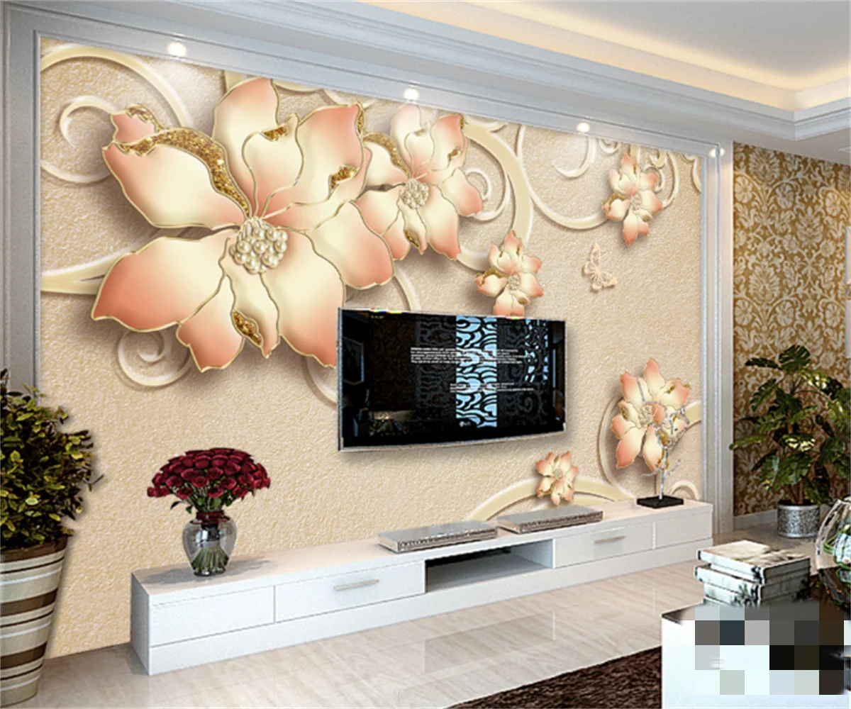 Custom waterproof self-adhesive wallpaper mural Nordic luxury three-dimensional jewelry flowers living room hotel stickers papel
Custom waterproof self-adhesive wallpaper mural Nordic luxury three-dimensional jewelry flowers living room hotel stickers papel