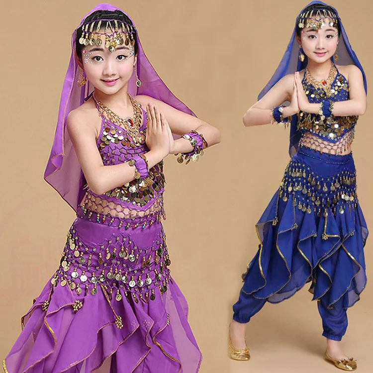 4pcs/1set Girls Belly Dance Costumes Girl Belly Dancing Clothes Children India Bollywood Dance Kid Professional Stage Indian
4pcs/1set Girls Belly Dance Costumes Girl Belly Dancing Clothes Children India Bollywood Dance Kid Professional Stage Indian