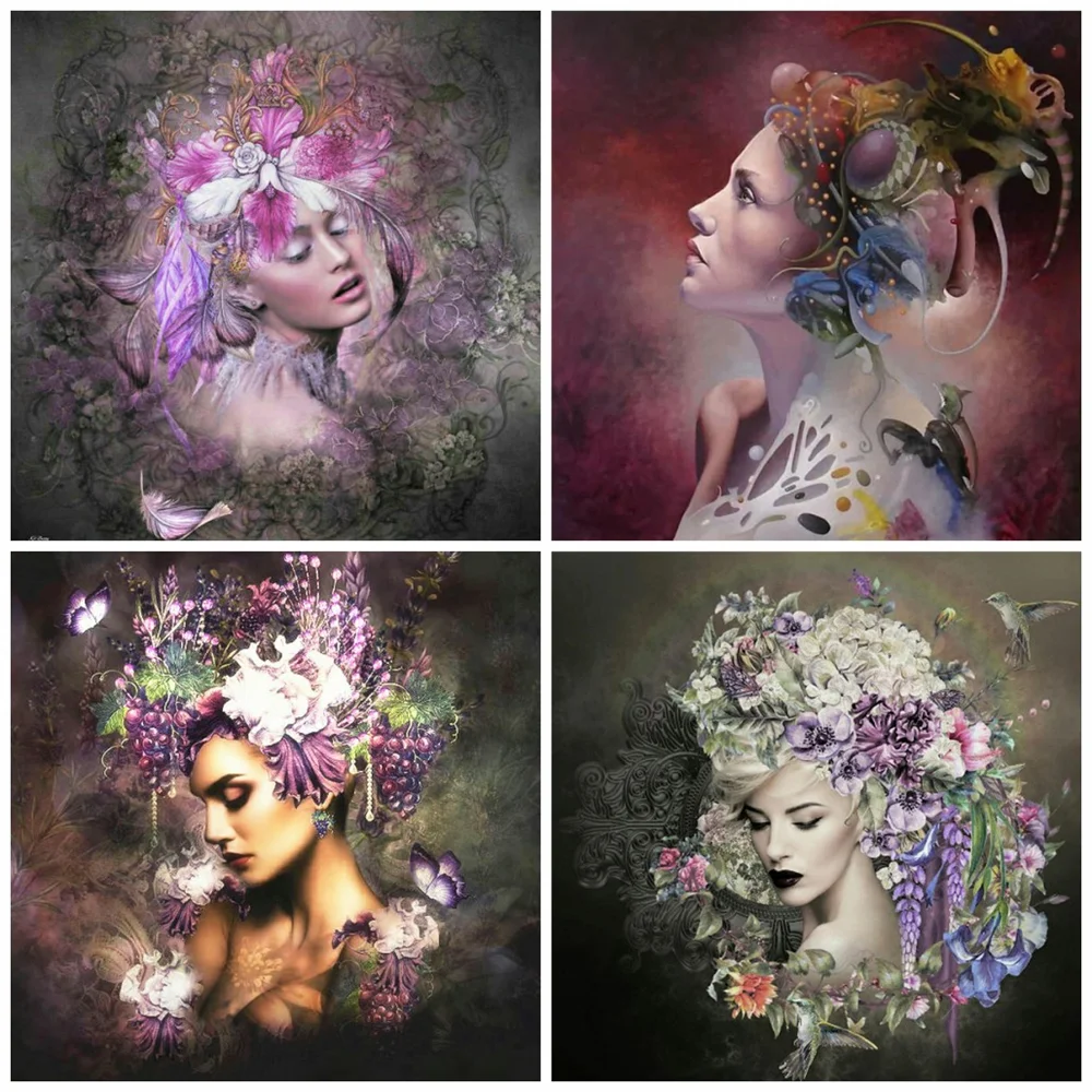Beauty Diamond Painting Complete Woman Flower Embroidery Girl Portrait Mosaic Cross Stitch Fantasy Diamond Art Home Decor Needle
Beauty Diamond Painting Complete Woman Flower Embroidery Girl Portrait Mosaic Cross Stitch Fantasy Diamond Art Home Decor Needle