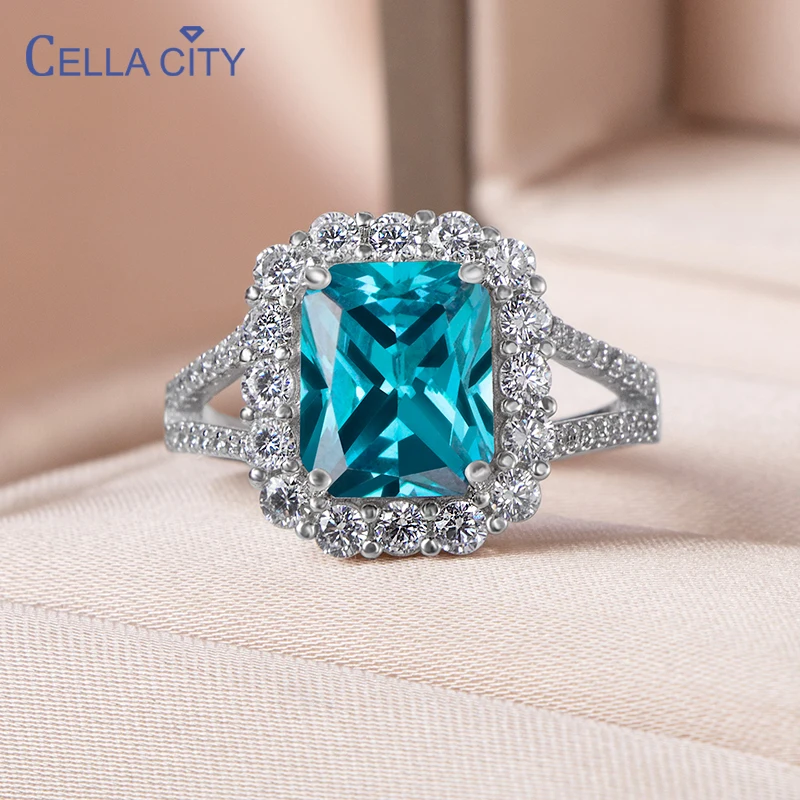 Cellacity Classic 925 sterling silver rings for women luxury with 8*10mm emerald sapphire gemstones wedding party gift
Cellacity Classic 925 sterling silver rings for women luxury with 8*10mm emerald sapphire gemstones wedding party gift