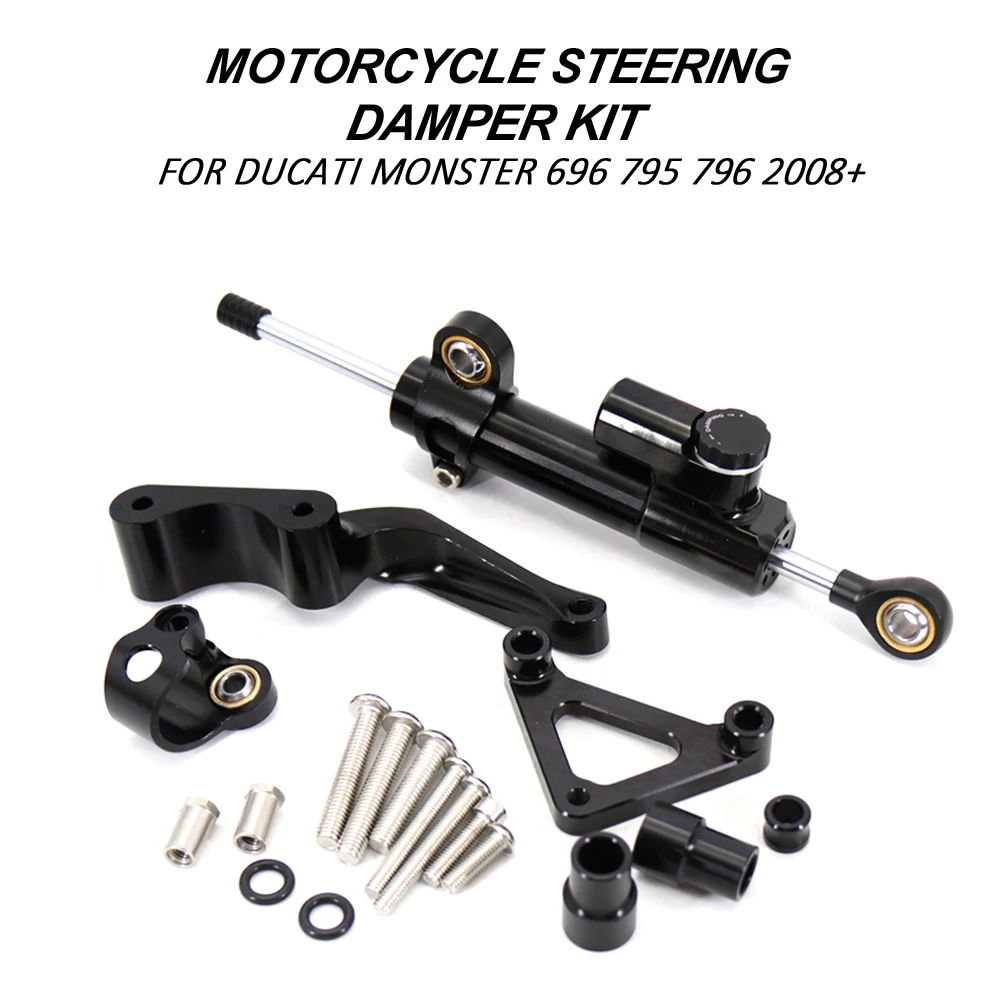 Motorcycle Modified For Ducati Monster 696 2008-up Steering Damper Stabilizer Mounting Bracket Support Kits
Motorcycle Modified For Ducati Monster 696 2008-up Steering Damper Stabilizer Mounting Bracket Support Kits