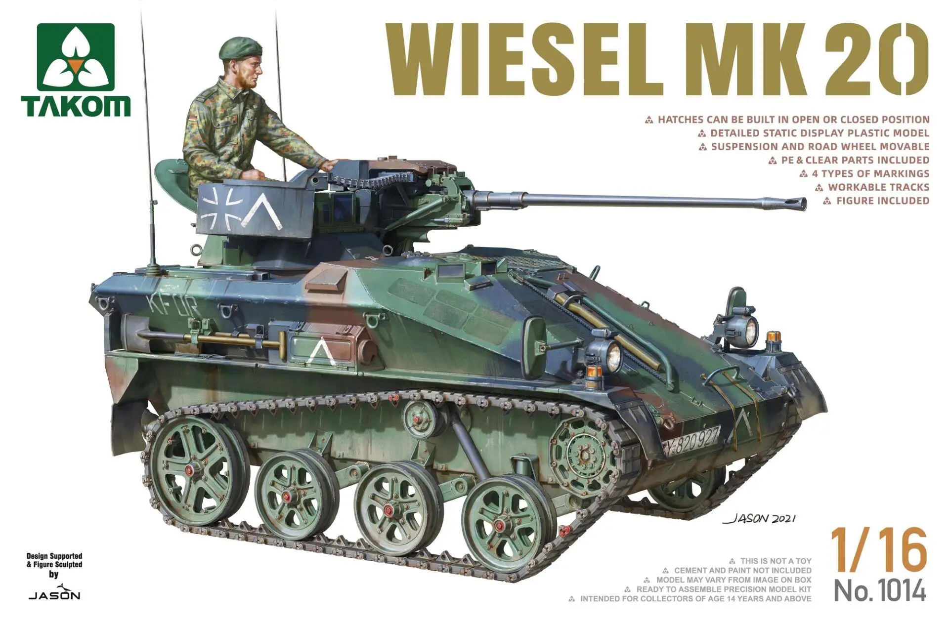 Разведывательная машина Takom MK20 в масштабе 1014 1:16 с солдатами
Разведывательная машина Takom MK20 в масштабе 1014 1:16 с солдатами