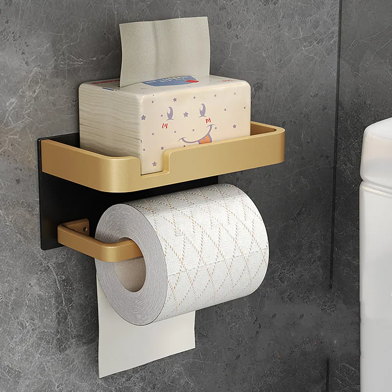 Bathroom Paper Holder Space Aluminum Roll Holder Phone Black&Gold Shelf Mobile Phone Towel Rack Toilet Paper Holder Tissue Box
Bathroom Paper Holder Space Aluminum Roll Holder Phone Black&Gold Shelf Mobile Phone Towel Rack Toilet Paper Holder Tissue Box
