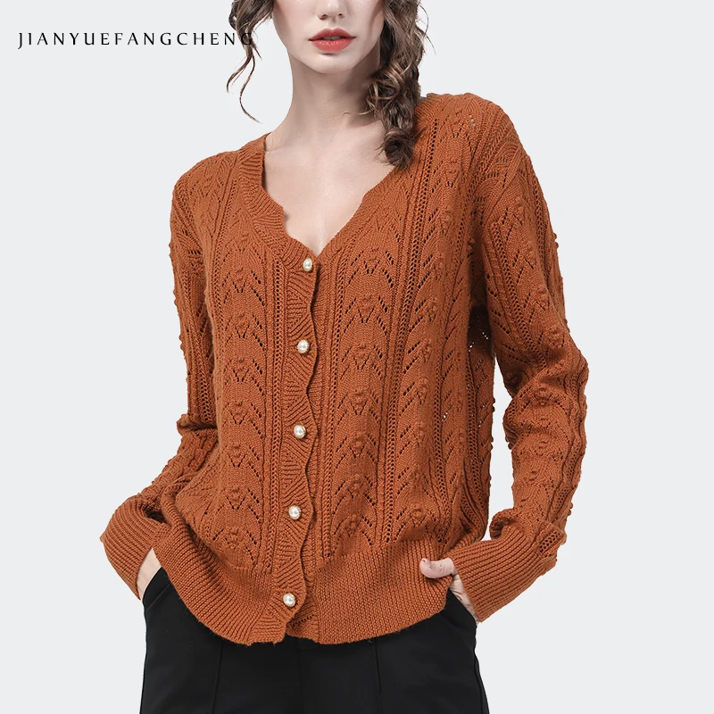 Women Autumn Winter Casual Crochet Knitted Sweater Solid Color V-Neck Long Sleeve Loose Plus Size Single-Breasted Wool Cardigans
Women Autumn Winter Casual Crochet Knitted Sweater Solid Color V-Neck Long Sleeve Loose Plus Size Single-Breasted Wool Cardigans