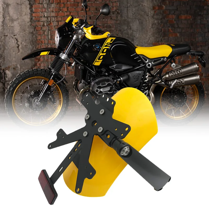 For BMW R NINE T R9T Scrambler 40th Anniversary Edition 2014-2021 Motorcycle Rear Fender Bracket mudguard with LED License plate
For BMW R NINE T R9T Scrambler 40th Anniversary Edition 2014-2021 Motorcycle Rear Fender Bracket mudguard with LED License plate