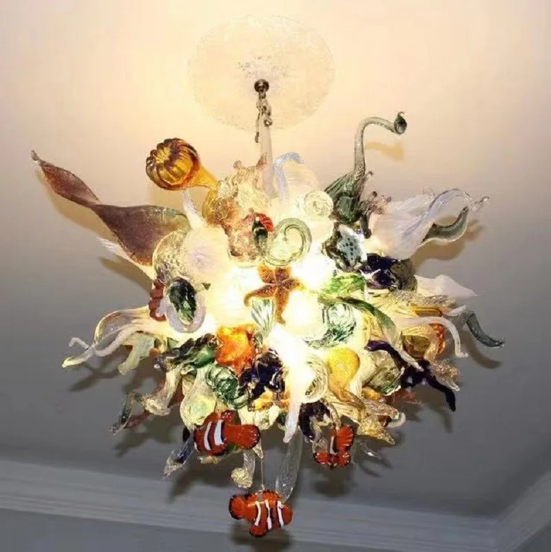 Pretty Color Modern Crystal Hand Blown Glass Chandeliers for Living Room Decoration
Pretty Color Modern Crystal Hand Blown Glass Chandeliers for Living Room Decoration