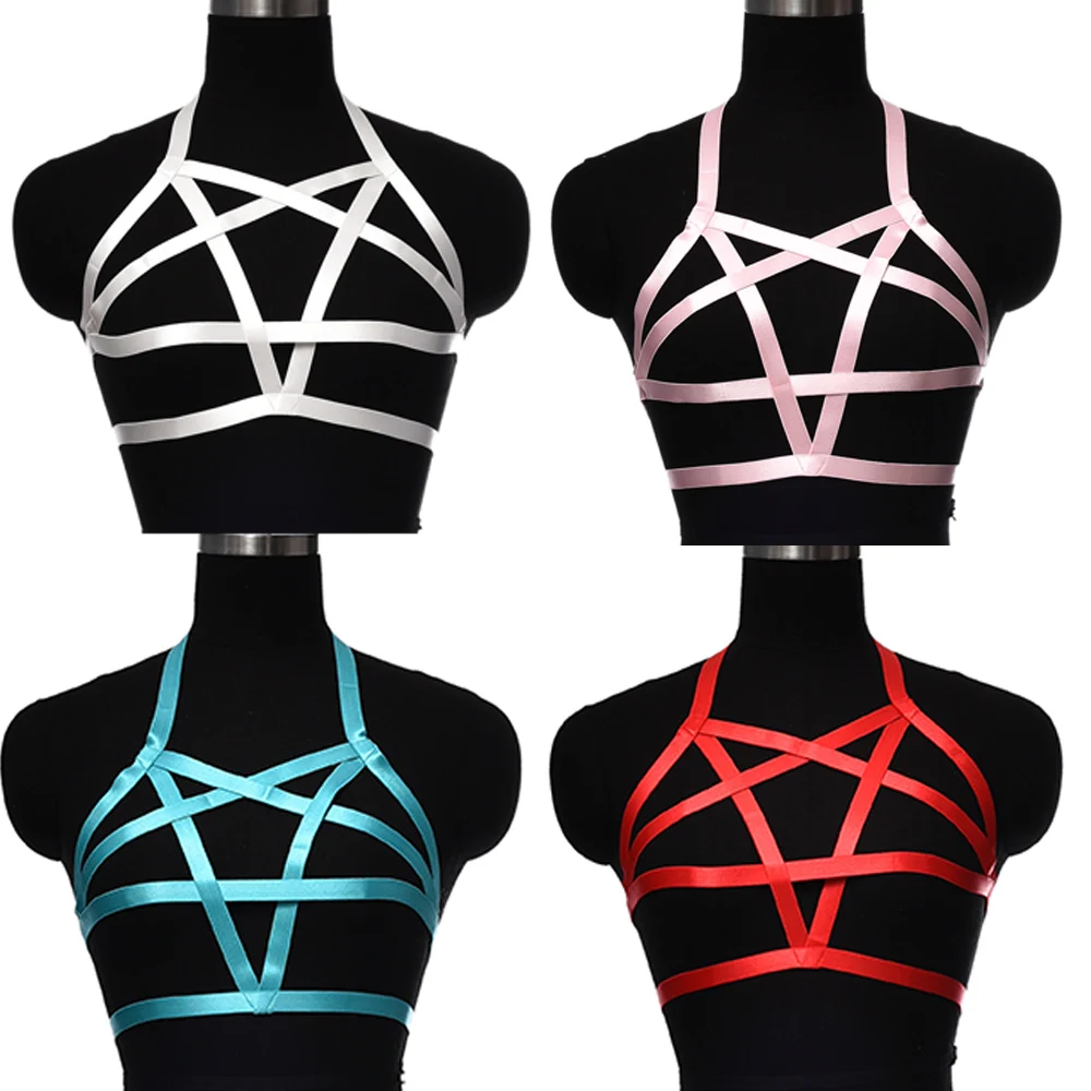 Pentagram Bondage Caged Bralette Gothic Bra Garters Lingerie Women Fetish Crop Tops Harajuku Gothic Body Cage Bra Rave Festival
Pentagram Bondage Caged Bralette Gothic Bra Garters Lingerie Women Fetish Crop Tops Harajuku Gothic Body Cage Bra Rave Festival