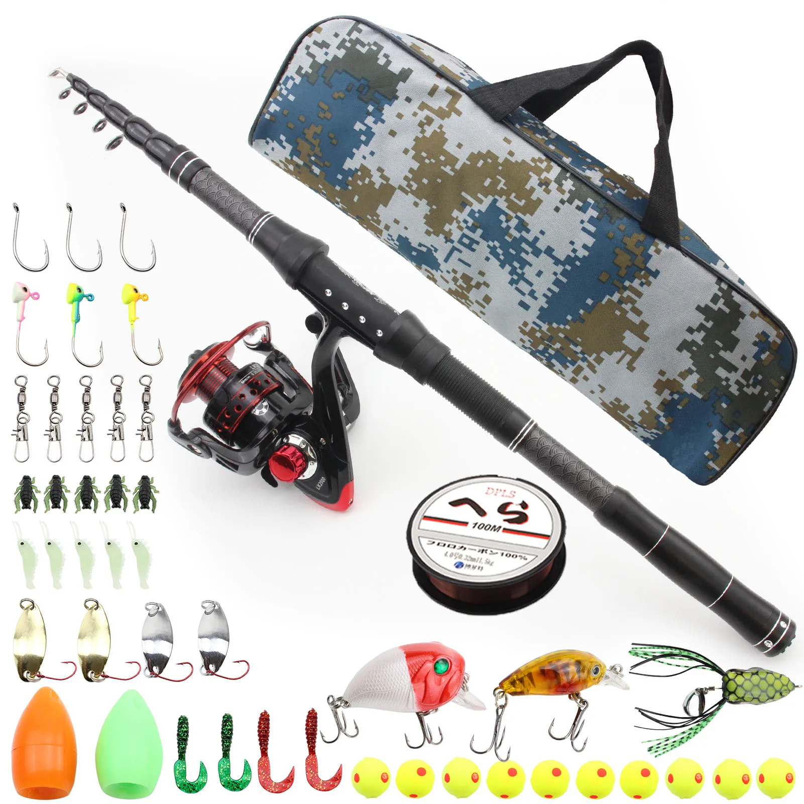 NEW 2.1M Carbon Spinning Rod Reel Combos carp rod and reel Soft bait Fish hookFishing line Bag set Portable Novice fishing gear
NEW 2.1M Carbon Spinning Rod Reel Combos carp rod and reel Soft bait Fish hookFishing line Bag set Portable Novice fishing gear