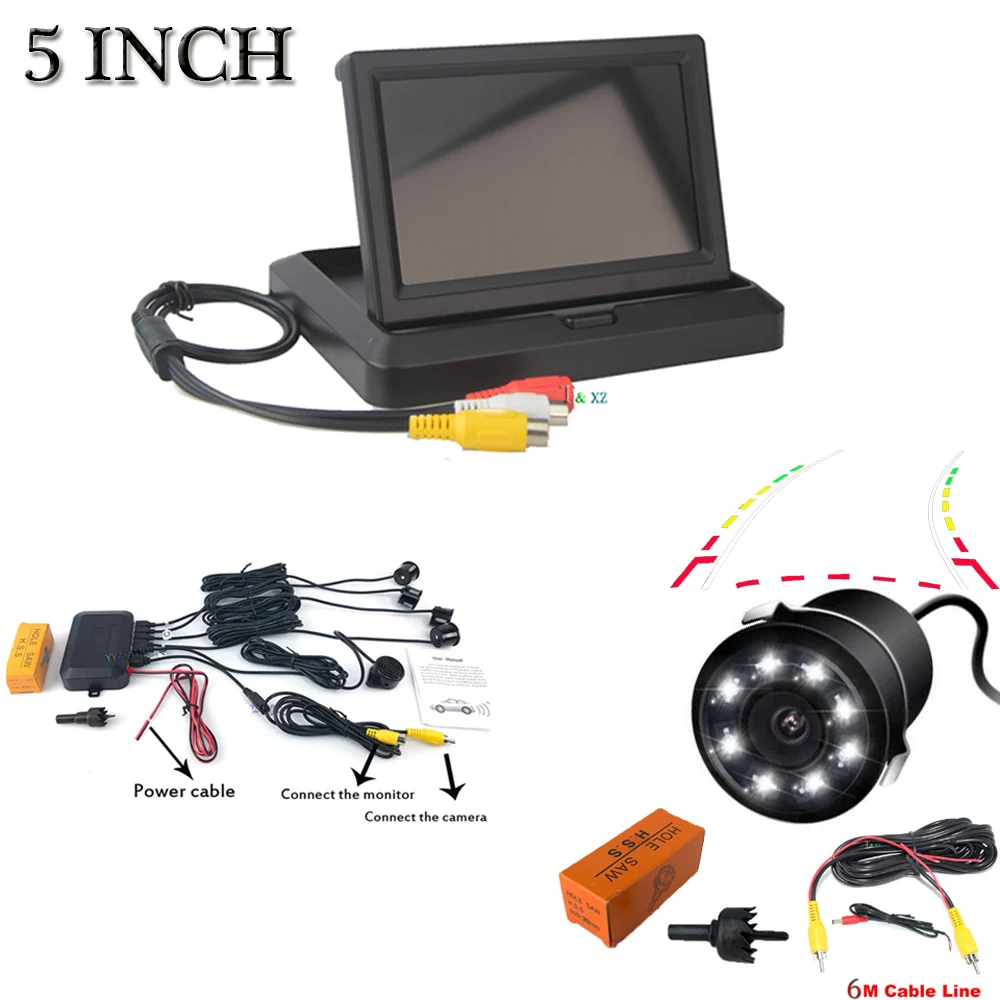 Video Parking 4 Sensors Car Reverse Backup Rear Buzzer Foldable Monitor System Image and Sound Alert Moving Parking Camera
Video Parking 4 Sensors Car Reverse Backup Rear Buzzer Foldable Monitor System Image and Sound Alert Moving Parking Camera