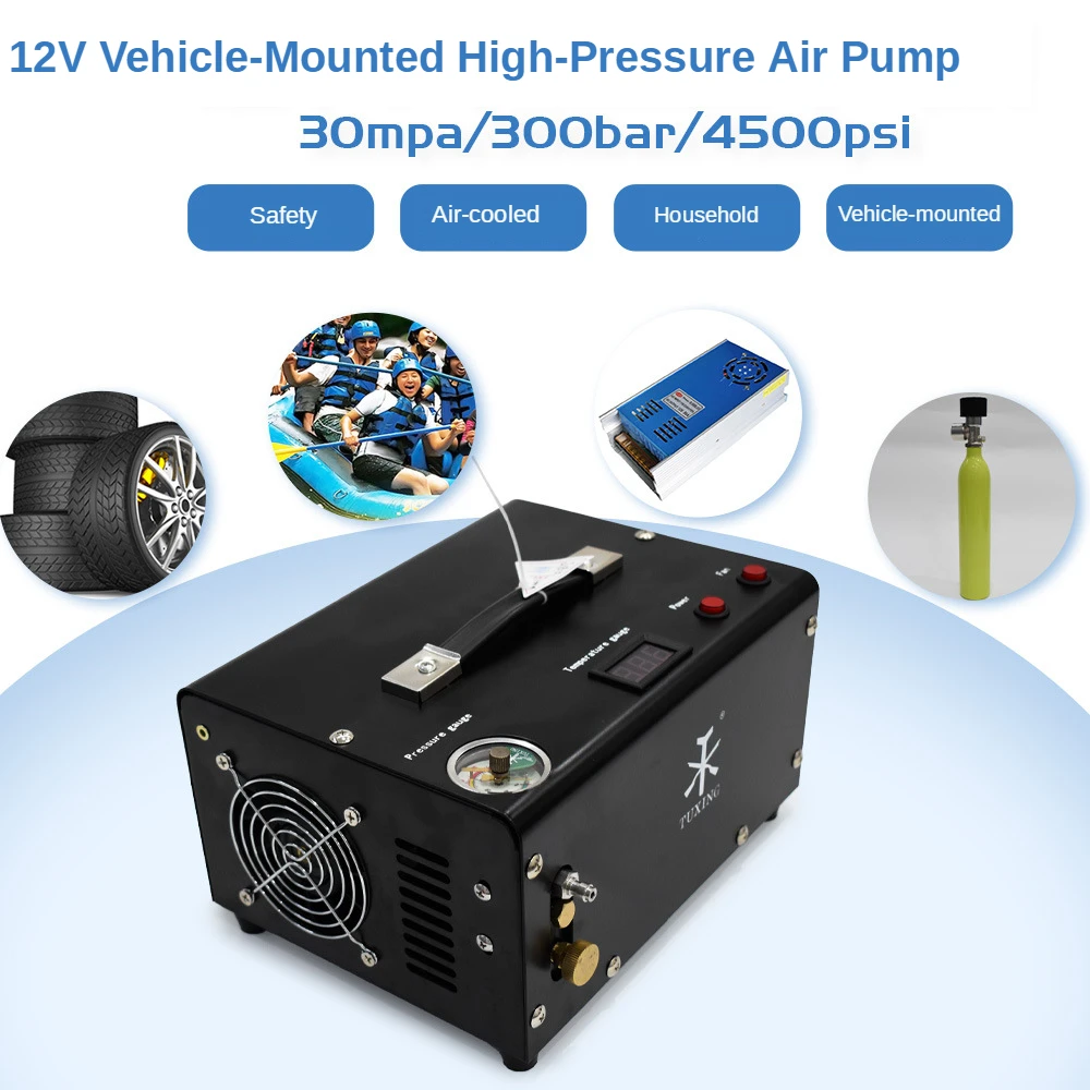 12V Vehicle-Mounted High Pressure Air Pump 30mpa 300bar Portable Air Compressor With Accessories 110V/220V Available 4500psi
12V Vehicle-Mounted High Pressure Air Pump 30mpa 300bar Portable Air Compressor With Accessories 110V/220V Available 4500psi