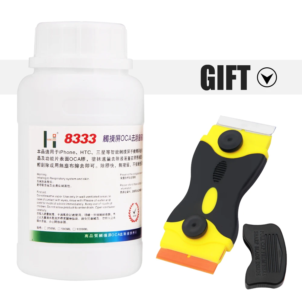 1PCS 8333 OCA Glue Removing Liquids 250ml Touch Screen Repair For Mobile Phone Ipad LCD Screen OCA Glue Cleaning Removing
1PCS 8333 OCA Glue Removing Liquids 250ml Touch Screen Repair For Mobile Phone Ipad LCD Screen OCA Glue Cleaning Removing