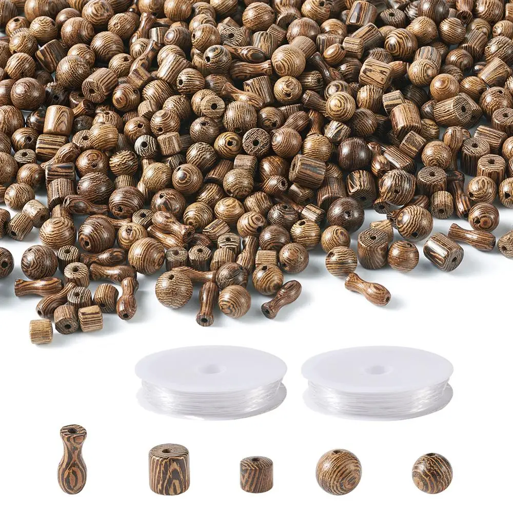 DIY Bracelets Jewelry Kits with 600pcs Camel Round & Column & Vase Wood Beads 2 rolls White Elastic Crystal Thread
DIY Bracelets Jewelry Kits with 600pcs Camel Round & Column & Vase Wood Beads 2 rolls White Elastic Crystal Thread