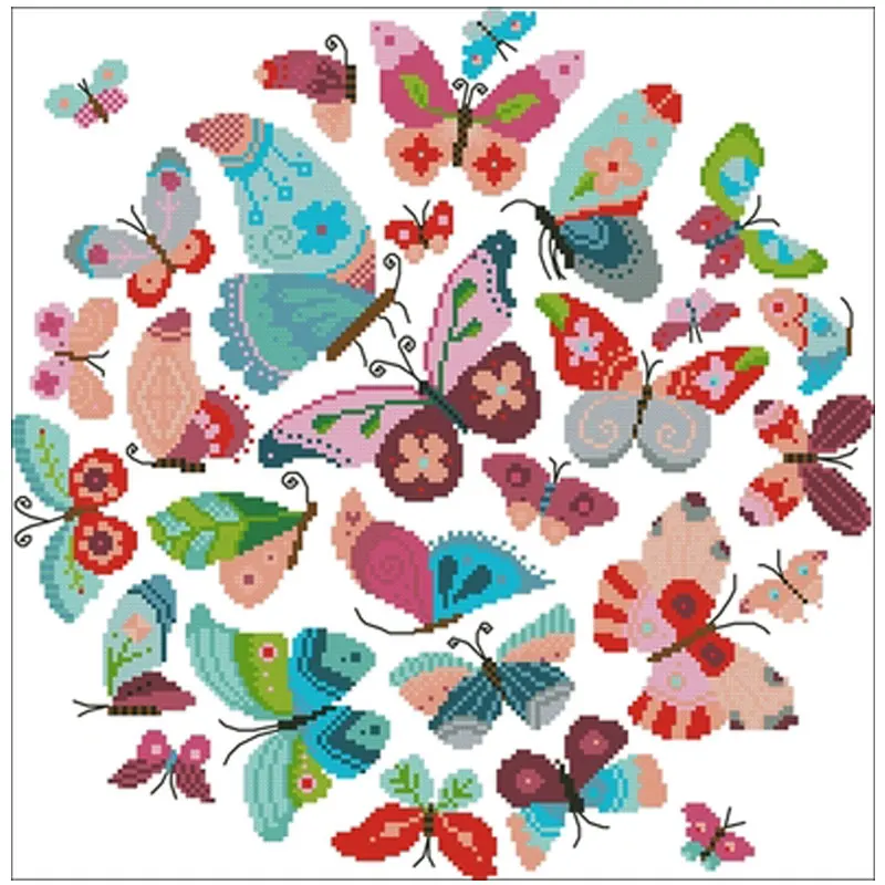 Round figure color butterfly Counted Cross Stitch 11CT 14CT 18CT DIY Chinese Cross Stitch Kits Embroidery Needlework Sets
Round figure color butterfly Counted Cross Stitch 11CT 14CT 18CT DIY Chinese Cross Stitch Kits Embroidery Needlework Sets