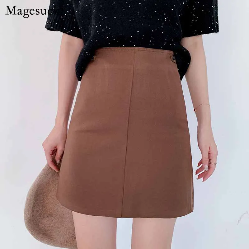 2020 Autumn New Fashion Casual Korean Style All-match Mini Skirt High Waist Slim A-line Skirt Solid Button Skirt Faldas 11282
2020 Autumn New Fashion Casual Korean Style All-match Mini Skirt High Waist Slim A-line Skirt Solid Button Skirt Faldas 11282