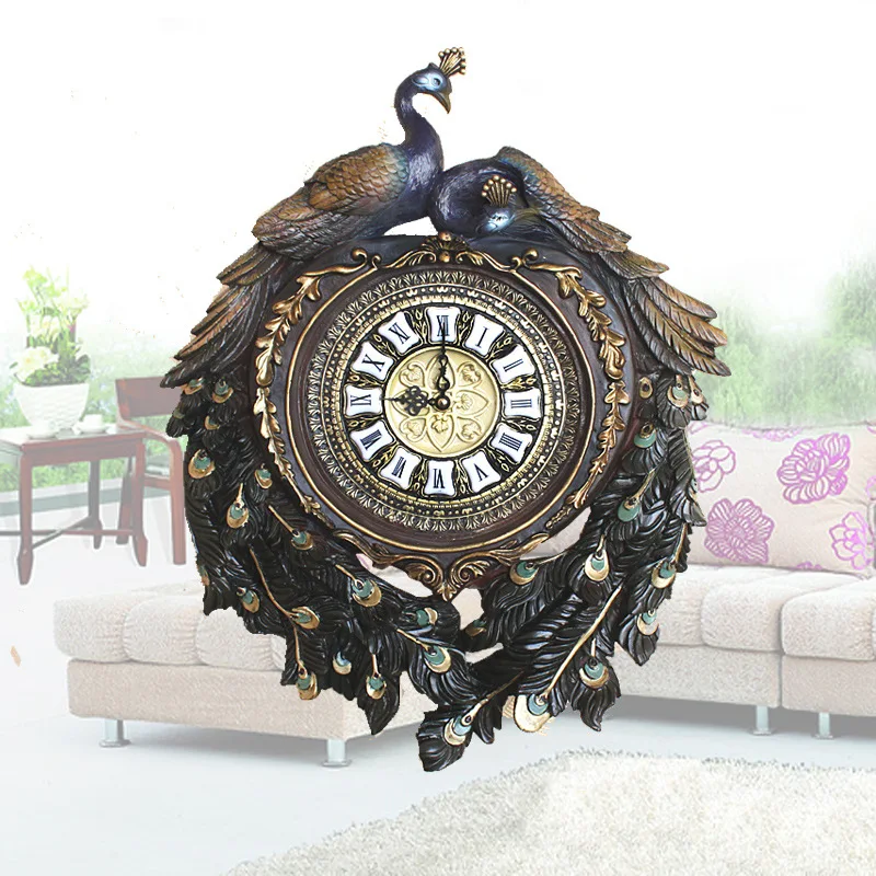European Style Mute DIY Gold-plated Luxury Loving Peacock Decoration Wall Clock
European Style Mute DIY Gold-plated Luxury Loving Peacock Decoration Wall Clock