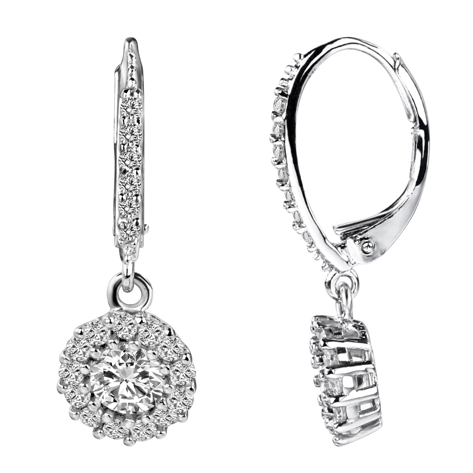 Women's Lever Back Earrings New Fashion White Cubic Zirconia With 925 Sterling Silver Lever Back Earrings For Women Girls Gifts
Women's Lever Back Earrings New Fashion White Cubic Zirconia With 925 Sterling Silver Lever Back Earrings For Women Girls Gifts