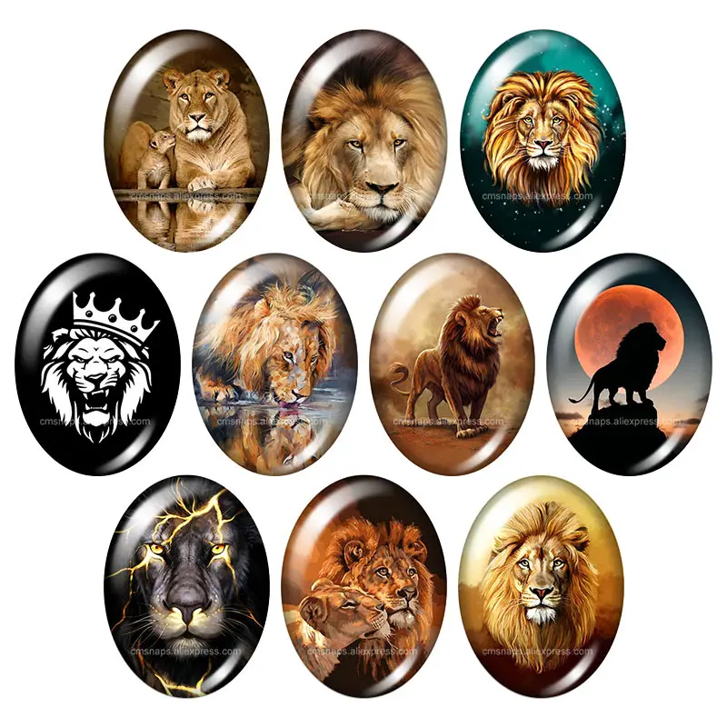 Wild animal Lion The king of the forest Oval 10pcs 13x18mm/18x25mm/30x40mm photo glass cabochon demo flat back Jewelry findings
Wild animal Lion The king of the forest Oval 10pcs 13x18mm/18x25mm/30x40mm photo glass cabochon demo flat back Jewelry findings