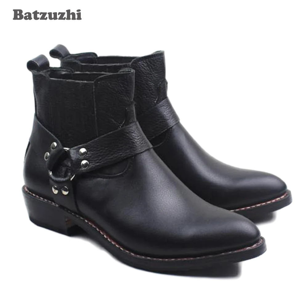 Botas Hombre Cowboy Men's Boots Pointed Toe Real Genuine Leather Boots Men Black Cow Leather Handmade Motorcycle/Riding Boots
Botas Hombre Cowboy Men's Boots Pointed Toe Real Genuine Leather Boots Men Black Cow Leather Handmade Motorcycle/Riding Boots