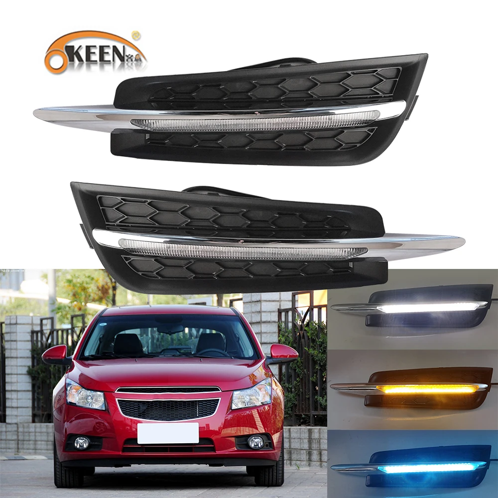OKEEN 2pcs 12V Car LED Daytime Running Light for Chevy Chevrolet CRUZE 2009-2014 LED DRL Driving Lamp Turn Signal Light Fog Lamp
OKEEN 2pcs 12V Car LED Daytime Running Light for Chevy Chevrolet CRUZE 2009-2014 LED DRL Driving Lamp Turn Signal Light Fog Lamp