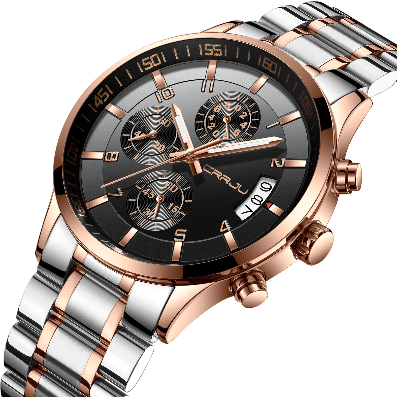 Mens Watch CRRJU Luxury Chronograph Waterproof Quartz Watch for Men Fashion Business Stainless Steel Watches relogio masculino
Mens Watch CRRJU Luxury Chronograph Waterproof Quartz Watch for Men Fashion Business Stainless Steel Watches relogio masculino