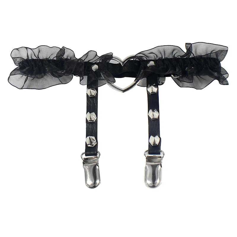 Gothic Women Sexy Lace Elasticity Heart Pu Leather Harness Tight Suspender Strap Leg Ring Garter Bondage Belt Female leg harness
Gothic Women Sexy Lace Elasticity Heart Pu Leather Harness Tight Suspender Strap Leg Ring Garter Bondage Belt Female leg harness